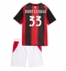 Fotbollsset Barn AC Milan Davide Bartesaghi #33 Hemmatröja 2026-27 Mini-Kit Kortärmad (+ korta byxor)