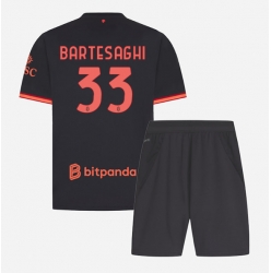 Fotbollsset Barn AC Milan Davide Bartesaghi #33 Tredje Tröja 2026-27 Mini-Kit Kortärmad (+ korta byxor)