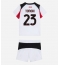 Fotbollsset Barn AC Milan Fikayo Tomori #23 Bortatröja 2025-26 Mini-Kit Kortärmad (+ korta byxor)