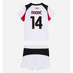 Fotbollsset Barn AC Milan Luka Modric #14 Bortatröja 2025-26 Mini-Kit Kortärmad (+ korta byxor)