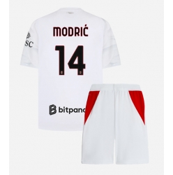 Fotbollsset Barn AC Milan Luka Modric #14 Bortatröja 2026-27 Mini-Kit Kortärmad (+ korta byxor)