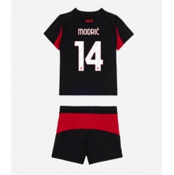 Fotbollsset Barn AC Milan Luka Modric #14 Hemmatröja 2025-26 Mini-Kit Kortärmad (+ korta byxor)
