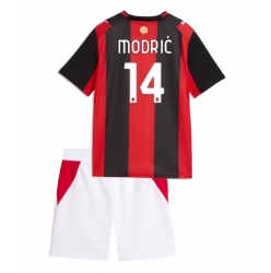 Fotbollsset Barn AC Milan Luka Modric #14 Hemmatröja 2026-27 Mini-Kit Kortärmad (+ korta byxor)