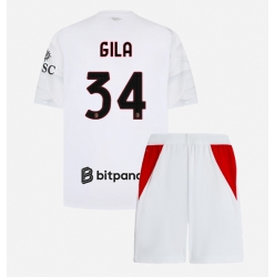 Fotbollsset Barn AC Milan Mario Gila #34 Bortatröja 2026-27 Mini-Kit Kortärmad (+ korta byxor)