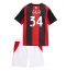 Fotbollsset Barn AC Milan Mario Gila #34 Hemmatröja 2026-27 Mini-Kit Kortärmad (+ korta byxor)