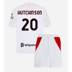 Fotbollsset Barn AC Milan Omari Hutchinson #20 Bortatröja 2026-27 Mini-Kit Kortärmad (+ korta byxor)