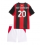 Fotbollsset Barn AC Milan Omari Hutchinson #20 Hemmatröja 2026-27 Mini-Kit Kortärmad (+ korta byxor)
