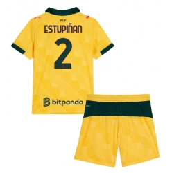 Fotbollsset Barn AC Milan Pervis Estupinan #2 Tredje Tröja 2025-26 Mini-Kit Kortärmad (+ korta byxor)