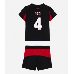 Fotbollsset Barn AC Milan Samuele Ricci #4 Hemmatröja 2025-26 Mini-Kit Kortärmad (+ korta byxor)