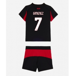 Fotbollsset Barn AC Milan Santiago Gimenez #7 Hemmatröja 2025-26 Mini-Kit Kortärmad (+ korta byxor)