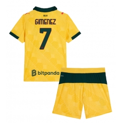 Fotbollsset Barn AC Milan Santiago Gimenez #7 Tredje Tröja 2025-26 Mini-Kit Kortärmad (+ korta byxor)