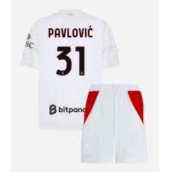 Fotbollsset Barn AC Milan Strahinja Pavlovic #31 Bortatröja 2026-27 Mini-Kit Kortärmad (+ korta byxor)
