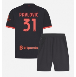 Fotbollsset Barn AC Milan Strahinja Pavlovic #31 Tredje Tröja 2026-27 Mini-Kit Kortärmad (+ korta byxor)