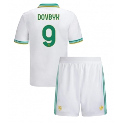 Fotbollsset Barn AS Roma Artem Dovbyk #9 Tredje Tröja 2025-26 Mini-Kit Kortärmad (+ korta byxor)