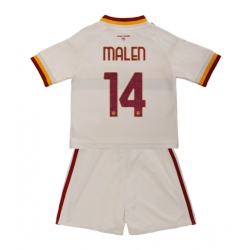 Fotbollsset Barn AS Roma Donyell Malen #14 Bortatröja 2026-27 Mini-Kit Kortärmad (+ korta byxor)