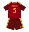 Fotbollsset Barn AS Roma Evan Ndicka #5 Hemmatröja 2026-27 Mini-Kit Kortärmad (+ korta byxor)