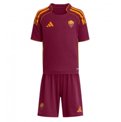 Fotbollsset Barn AS Roma Hemmatröja 2025-26 Mini-Kit Kortärmad (+ korta byxor)