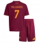 Fotbollsset Barn AS Roma Lorenzo Pellegrini #7 Hemmatröja 2025-26 Mini-Kit Kortärmad (+ korta byxor)