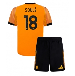 Fotbollsset Barn AS Roma Matias Soule #18 Bortatröja 2025-26 Mini-Kit Kortärmad (+ korta byxor)