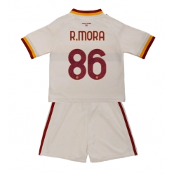 Fotbollsset Barn AS Roma Rodrigo Mora #86 Bortatröja 2026-27 Mini-Kit Kortärmad (+ korta byxor)