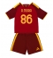 Fotbollsset Barn AS Roma Rodrigo Mora #86 Hemmatröja 2026-27 Mini-Kit Kortärmad (+ korta byxor)
