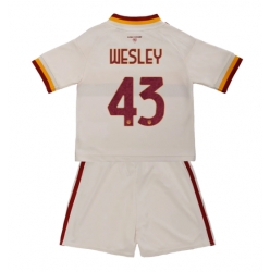 Fotbollsset Barn AS Roma Wesley Franca #43 Bortatröja 2026-27 Mini-Kit Kortärmad (+ korta byxor)
