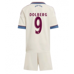 Fotbollsset Barn Ajax Kasper Dolberg #9 Tredje Tröja 2025-26 Mini-Kit Kortärmad (+ korta byxor)