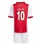 Fotbollsset Barn Ajax Oscar Gloukh #10 Hemmatröja 2025-26 Mini-Kit Kortärmad (+ korta byxor)