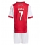 Fotbollsset Barn Ajax Raul Moro #7 Hemmatröja 2025-26 Mini-Kit Kortärmad (+ korta byxor)