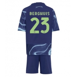Fotbollsset Barn Ajax Steven Berghuis #23 Bortatröja 2025-26 Mini-Kit Kortärmad (+ korta byxor)