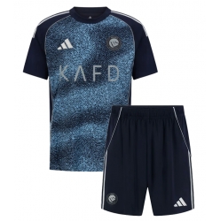 Fotbollsset Barn Al-Nassr Bortatröja 2025-26 Mini-Kit Kortärmad (+ korta byxor)