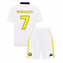Fotbollsset Barn Al-Nassr Cristiano Ronaldo #7 Tredje Tröja 2025-26 Mini-Kit Kortärmad (+ korta byxor)