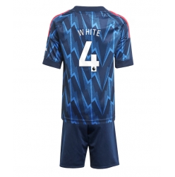 Fotbollsset Barn Arsenal Ben White #4 Bortatröja 2025-26 Mini-Kit Kortärmad (+ korta byxor)