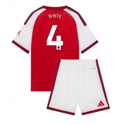Fotbollsset Barn Arsenal Ben White #4 Hemmatröja 2026-27 Mini-Kit Kortärmad (+ korta byxor)
