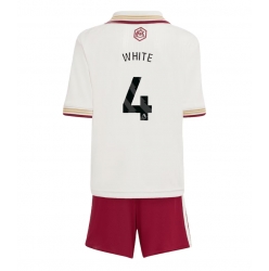 Fotbollsset Barn Arsenal Ben White #4 Tredje Tröja 2025-26 Mini-Kit Kortärmad (+ korta byxor)