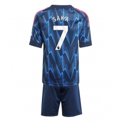 Fotbollsset Barn Arsenal Bukayo Saka #7 Bortatröja 2025-26 Mini-Kit Kortärmad (+ korta byxor)