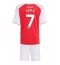 Fotbollsset Barn Arsenal Bukayo Saka #7 Hemmatröja 2025-26 Mini-Kit Kortärmad (+ korta byxor)