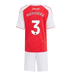 Fotbollsset Barn Arsenal Cristhian Mosquera #3 Hemmatröja 2025-26 Mini-Kit Kortärmad (+ korta byxor)