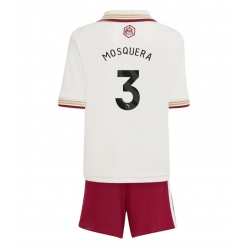 Fotbollsset Barn Arsenal Cristhian Mosquera #3 Tredje Tröja 2025-26 Mini-Kit Kortärmad (+ korta byxor)
