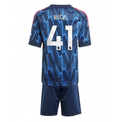 Fotbollsset Barn Arsenal Declan Rice #41 Bortatröja 2025-26 Mini-Kit Kortärmad (+ korta byxor)