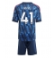 Fotbollsset Barn Arsenal Declan Rice #41 Bortatröja 2025-26 Mini-Kit Kortärmad (+ korta byxor)