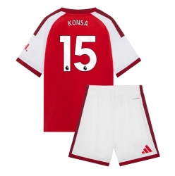 Fotbollsset Barn Arsenal Ezri Konsa #15 Hemmatröja 2026-27 Mini-Kit Kortärmad (+ korta byxor)