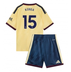 Fotbollsset Barn Arsenal Ezri Konsa #15 Tredje Tröja 2026-27 Mini-Kit Kortärmad (+ korta byxor)