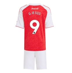 Fotbollsset Barn Arsenal Gabriel Jesus #9 Hemmatröja 2025-26 Mini-Kit Kortärmad (+ korta byxor)