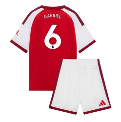 Fotbollsset Barn Arsenal Gabriel Magalhaes #6 Hemmatröja 2026-27 Mini-Kit Kortärmad (+ korta byxor)