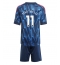 Fotbollsset Barn Arsenal Gabriel Martinelli #11 Bortatröja 2025-26 Mini-Kit Kortärmad (+ korta byxor)