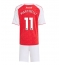 Fotbollsset Barn Arsenal Gabriel Martinelli #11 Hemmatröja 2025-26 Mini-Kit Kortärmad (+ korta byxor)