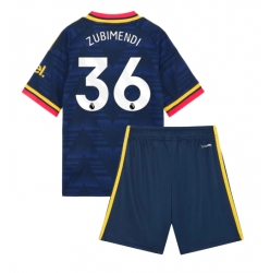 Fotbollsset Barn Arsenal Martin Zubimendi #36 Bortatröja 2026-27 Mini-Kit Kortärmad (+ korta byxor)