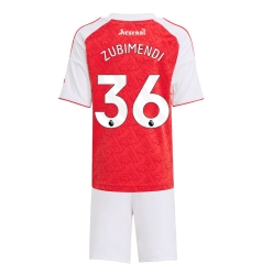 Fotbollsset Barn Arsenal Martin Zubimendi #36 Hemmatröja 2025-26 Mini-Kit Kortärmad (+ korta byxor)