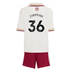 Fotbollsset Barn Arsenal Martin Zubimendi #36 Tredje Tröja 2025-26 Mini-Kit Kortärmad (+ korta byxor)